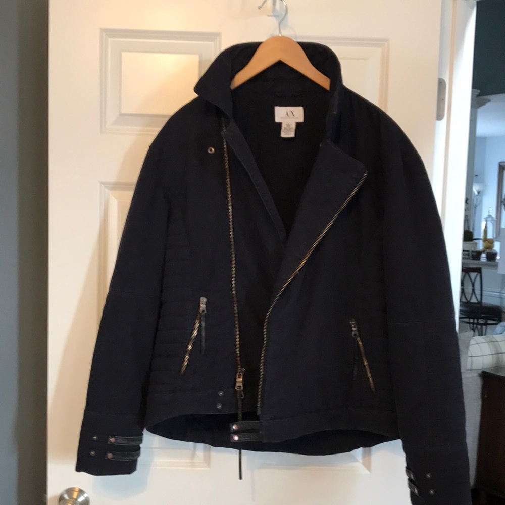 A/X Armani exchange matte black jacket